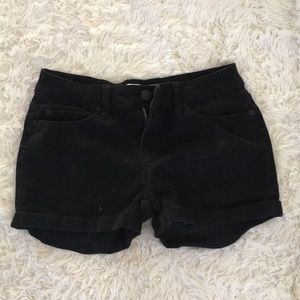 Black jean shorts